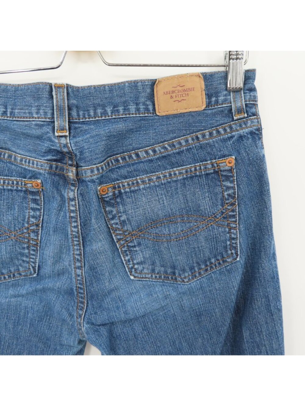Abercrombie and Fitch Women 6 Regular Blue Denim Bootcut Boot Jeans Cotton Y2K - Picture 5 of 12